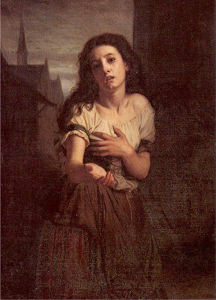 Merle, Hugues A Beggar Woman oil painting image